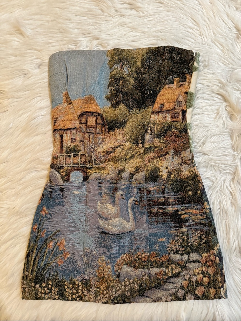 Kristin Mallison New Swan Lake Tapestry Mini Dress Ibiza Multicolor Size 2-4